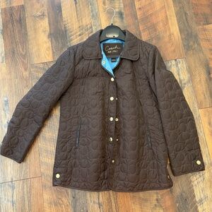 Coach Women's Chocolate Quilted Puffer Jacket